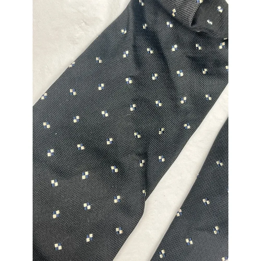 Vintage BARNEYS NEW YORK - Silk Tie - Hand Made in Italy - Black